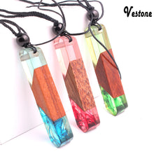 Load image into Gallery viewer, Solid Wood Pendant Necklace