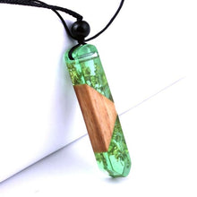 Load image into Gallery viewer, Gold and silver Solid Wood Pendant Necklace